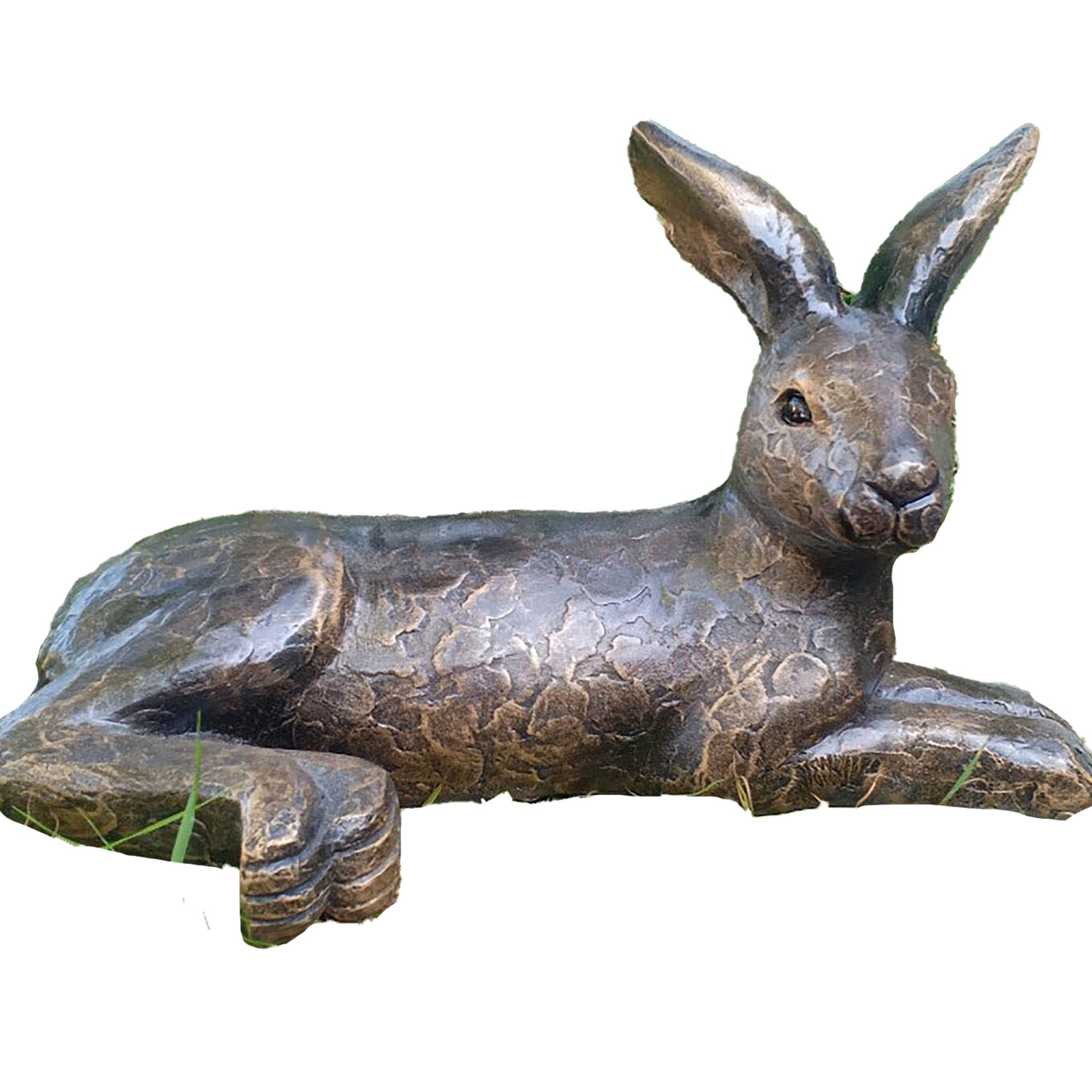 Enigma Lying Hare Bronze Statue Image 1