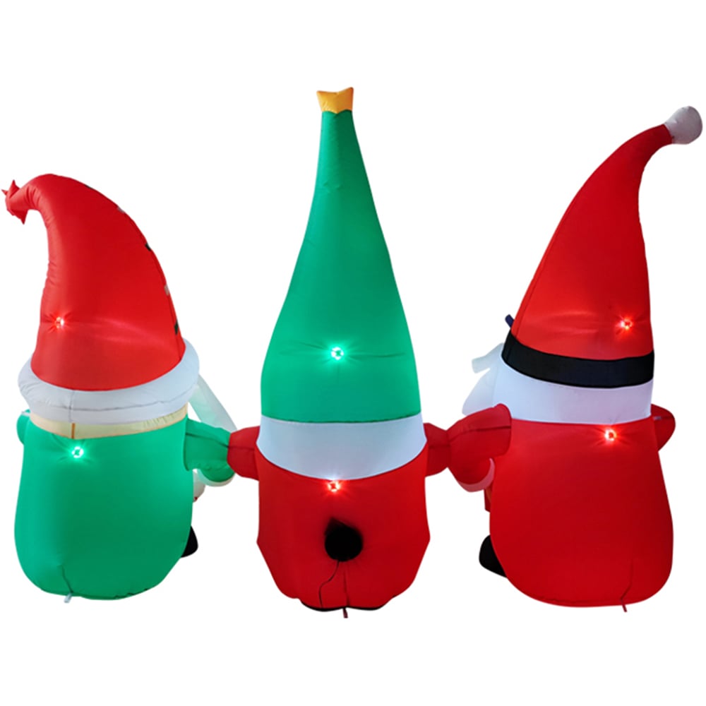 Living and Home Inflatable Multicolour Gnomes LED Christmas Decoration 6.9ft Image 6