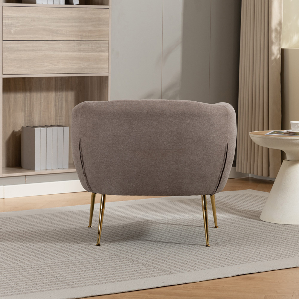 Artemis Home Stanton Brown Fabric Shell Accent Chair Image 6