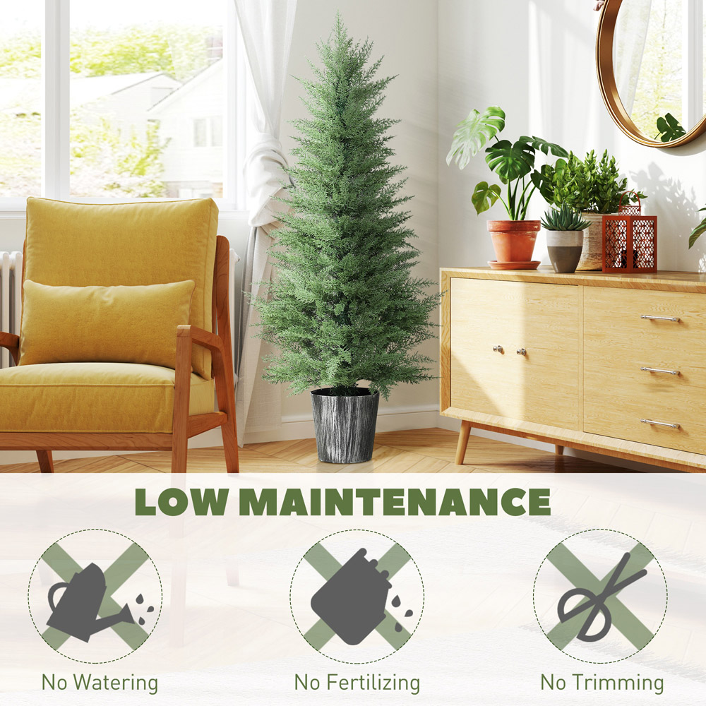Portland Cypress Artificial Plant in Pot 4.5ft 2 Pack Image 8