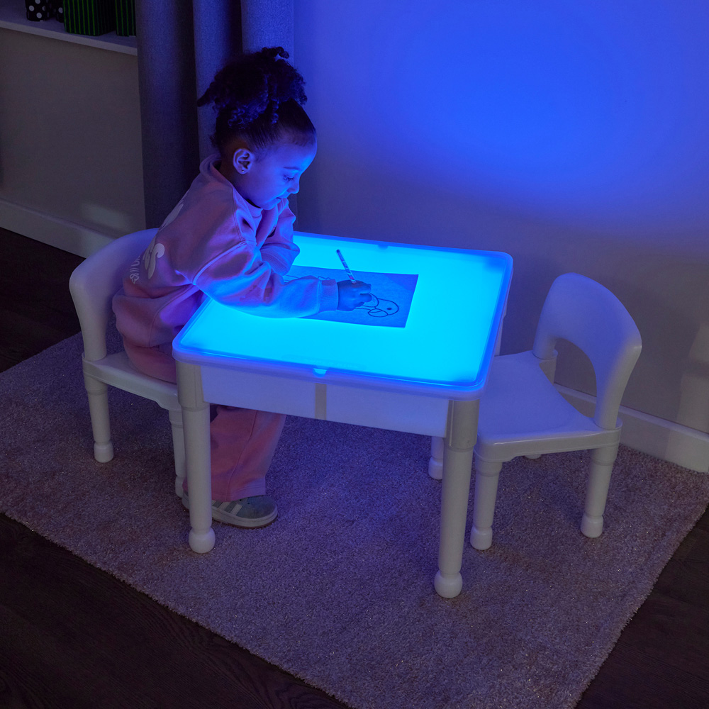 Liberty House Kids 2 Seater Table and Chair Set with LED Image 2