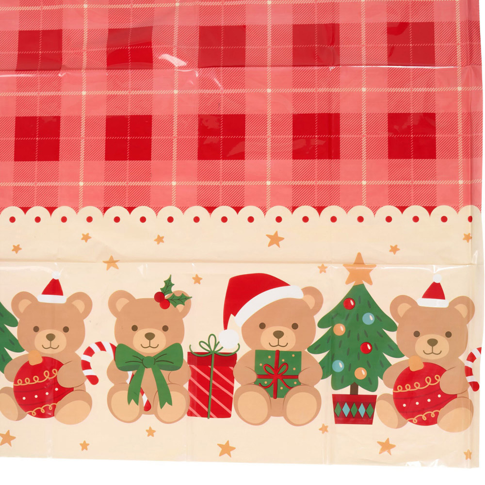 Christmas Teddy Reusable Table Cover Image 3