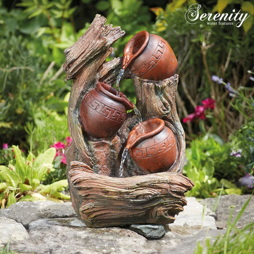 Serenity Tipping Pots LED Water Feature Image 6