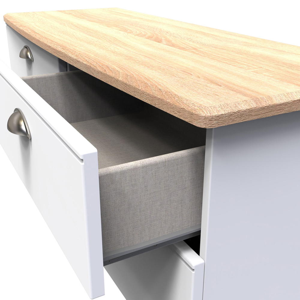 Crowndale Victoria 4 Drawer White Ash and Oak Bedbox Image 6