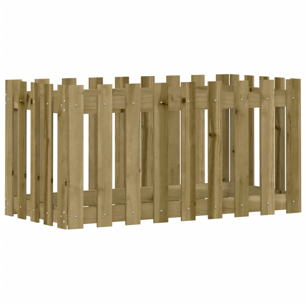 vidaXL Brown Solid Pine Wood Raised Garden Bed 50 x 100 x 50cm Image 3