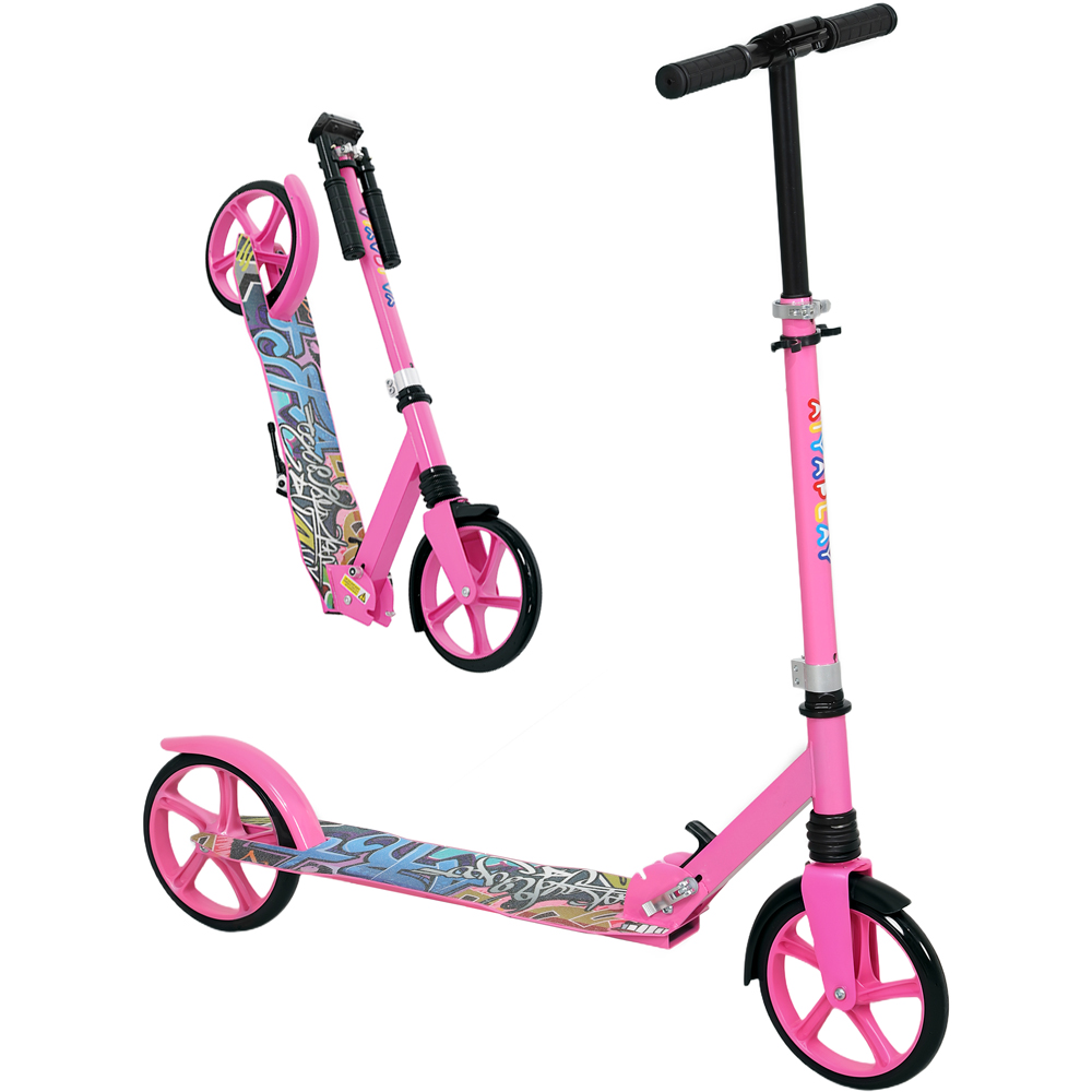 Tommy Toys AIYAPLAY Pink Adjustable Handlebar Foldable Kids Kick Scooter Image 3