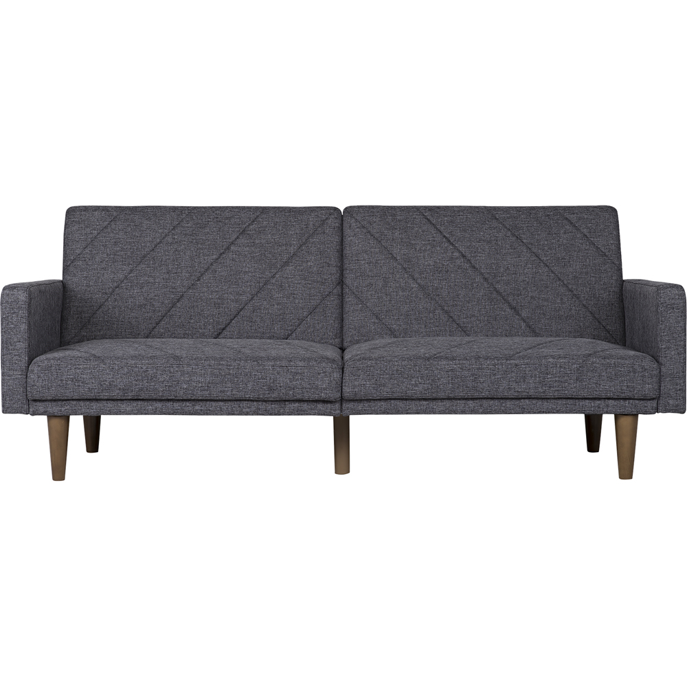 Dorel Paxson 3 Seater Linen Grey Sofa Bed with Wooden Feet Image 3