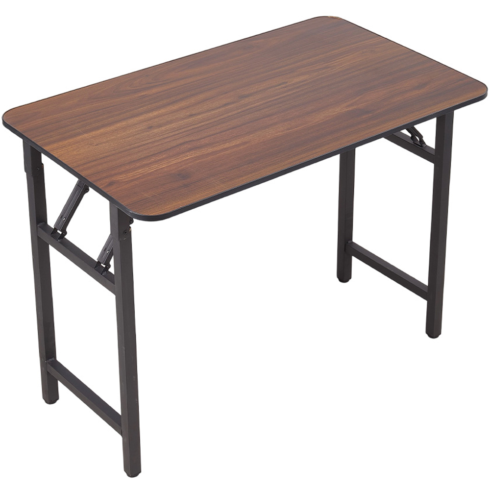 Living and Home 2 Seater Walnut Foldable Dining Table with Adjustable Feet Image 2
