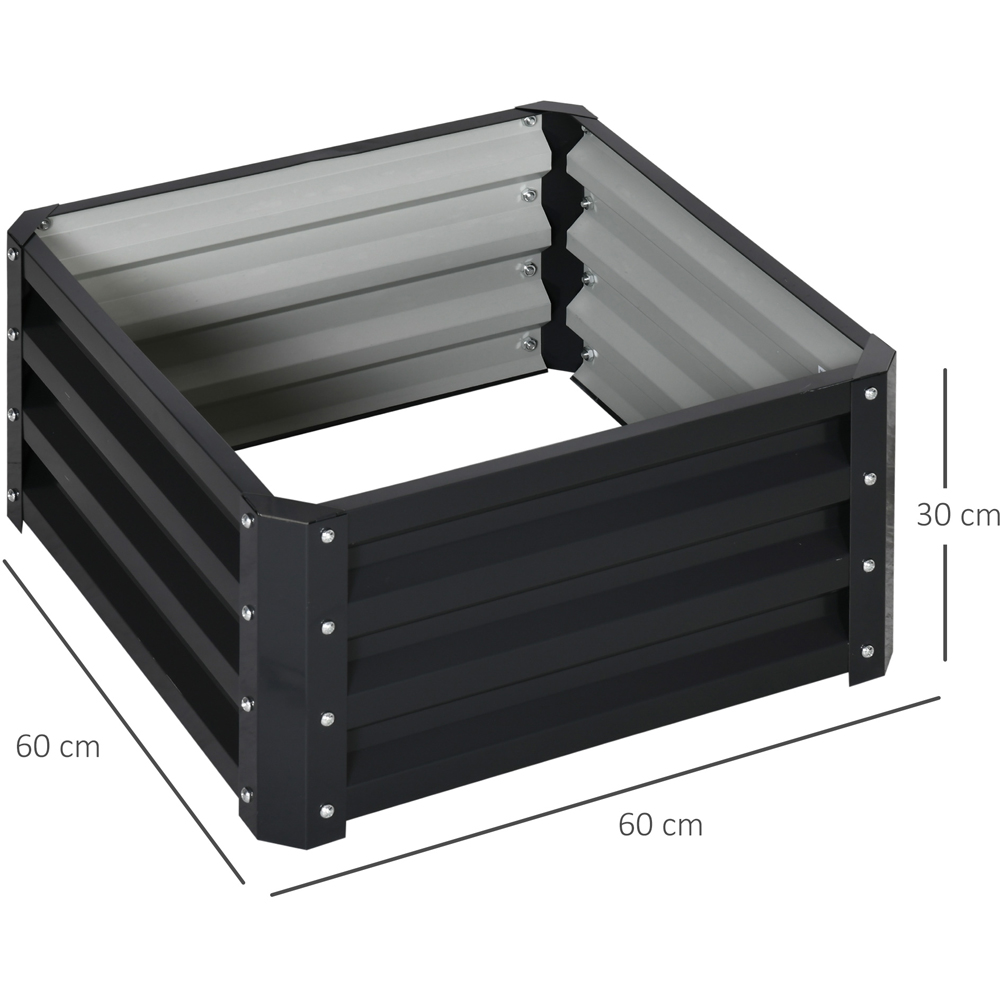 Outsunny Grey Galvanised Steel Raised Garden Bed Planter 2 Pack Image 8