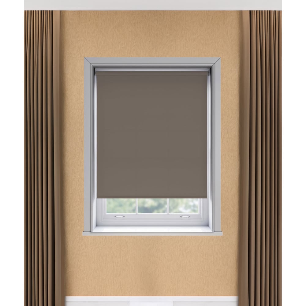 New Edge Blinds Thermal Blackout Roller Blind Chocolate 110cm Image 3