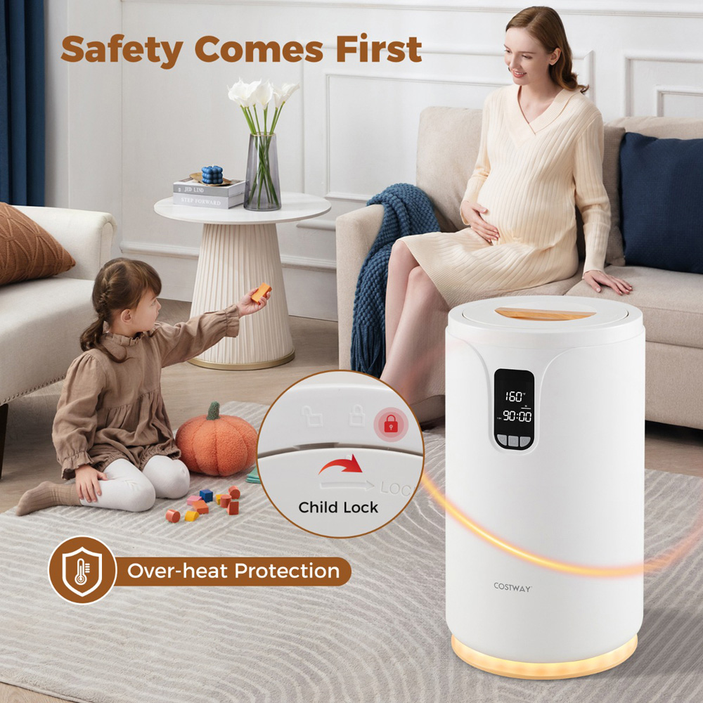 Costway White Towel Heater with Heating Time 20L Image 7