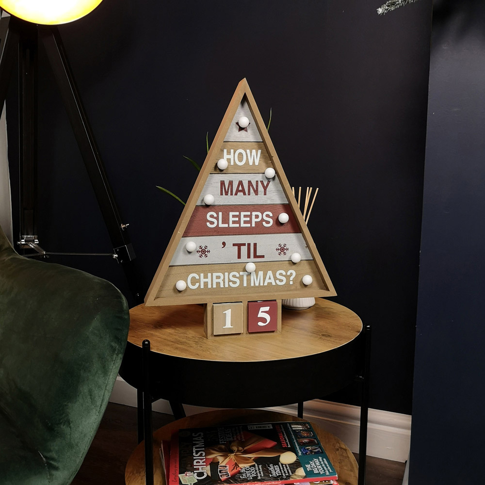 Samuel Alexander Wooden Christmas Countdown Decoration Image 6