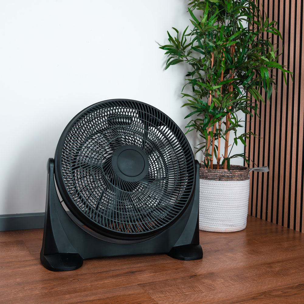 TCP Black Large Tilting Floor Fan with Remote Control 20 inch Image 5