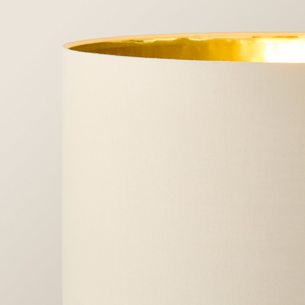 ValueLights Marissa Beige and Gold Shade Black Ball LED Floor Lamp Image 3