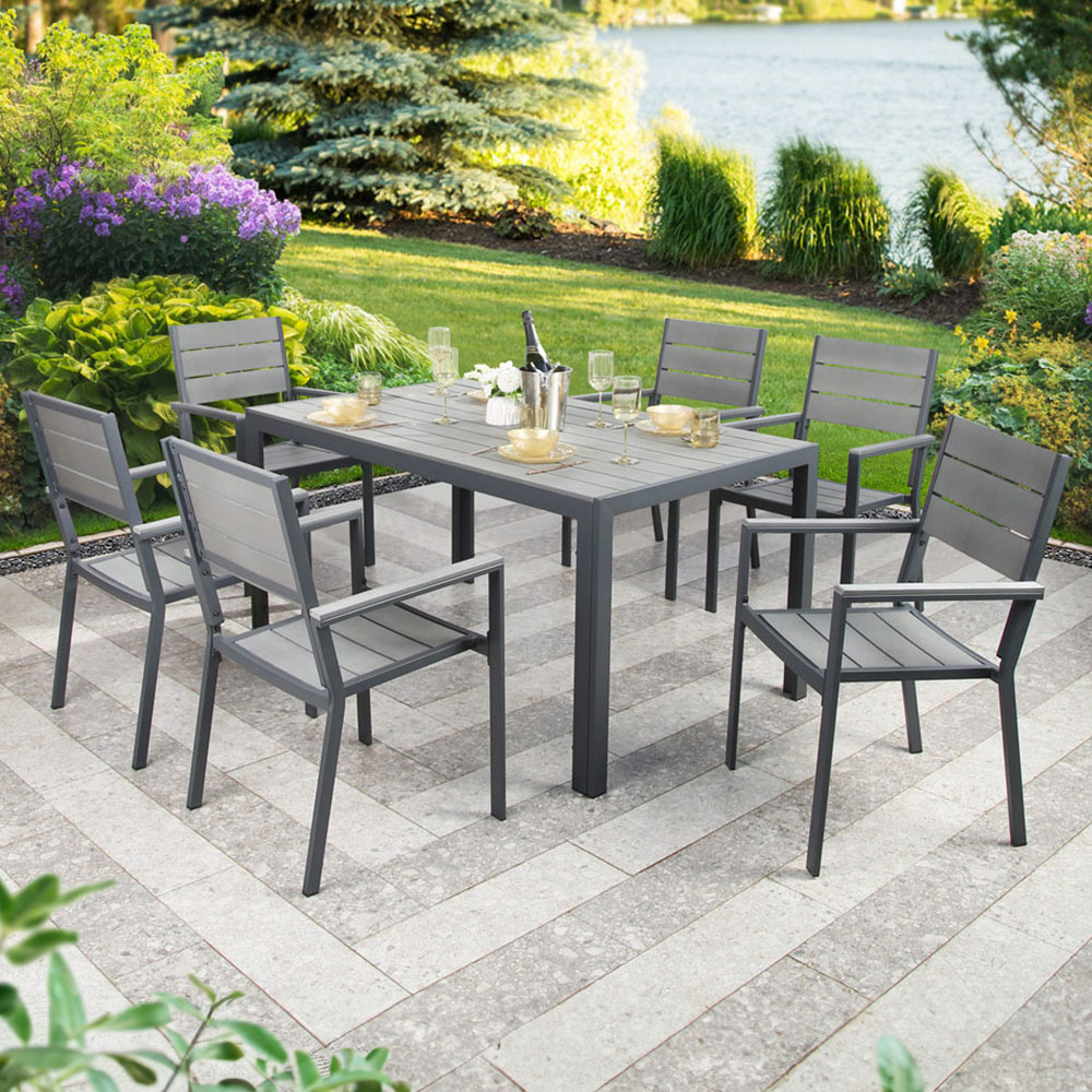 Home Garden Direct Python 6 Seater Garden Dining Set Image 1