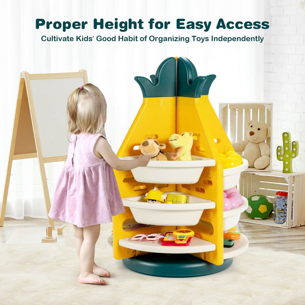 Costway Pineapple Toy Storage Organiser Image 3