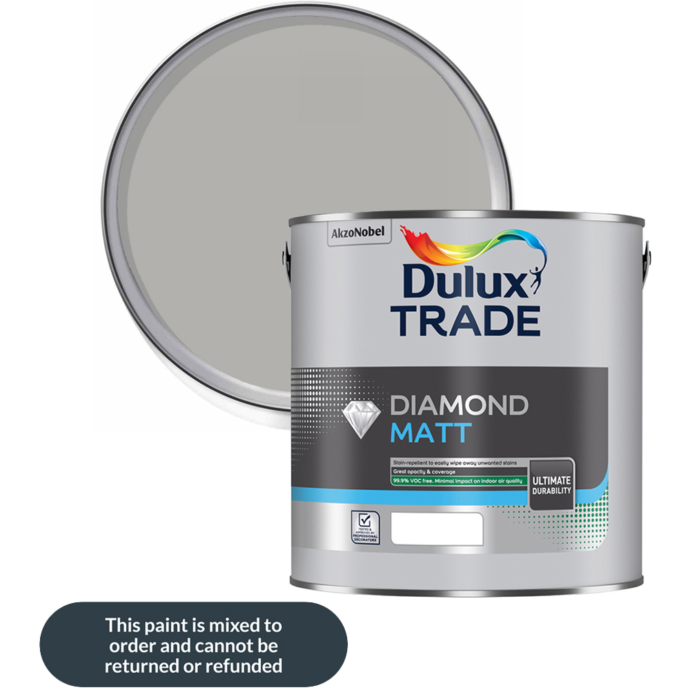 Dulux Trade Goosewing Walls and Ceilings Diamond Matt Paint 2.5L Image 1