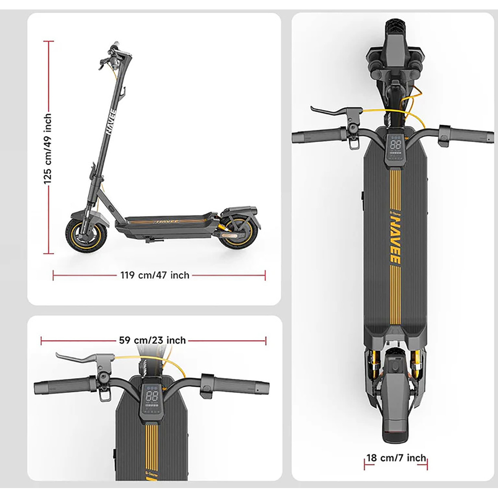 Navee GT3 Max Black Foldable Electric Scooter with Display Image 4