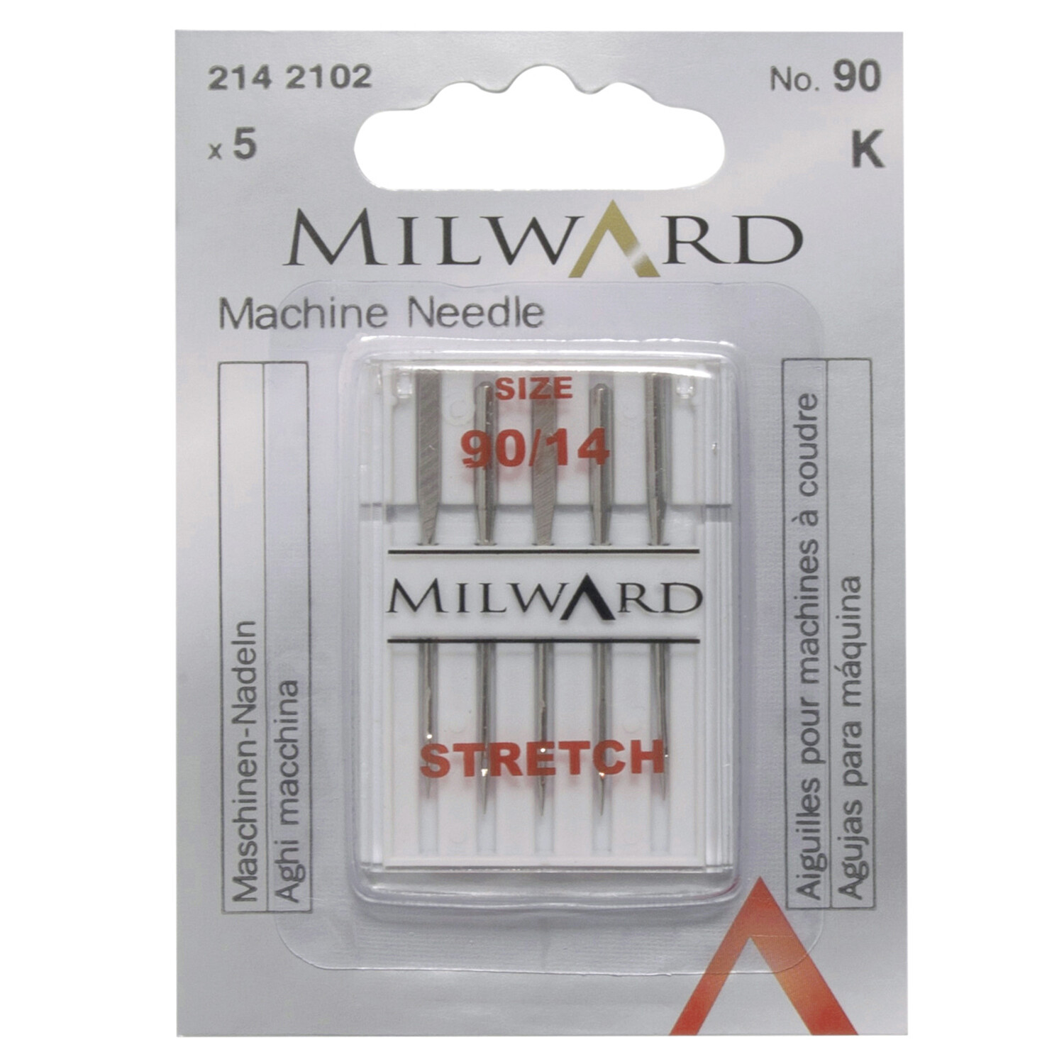 Pack of 5 Milward Machine Needles No. 90/14 Image