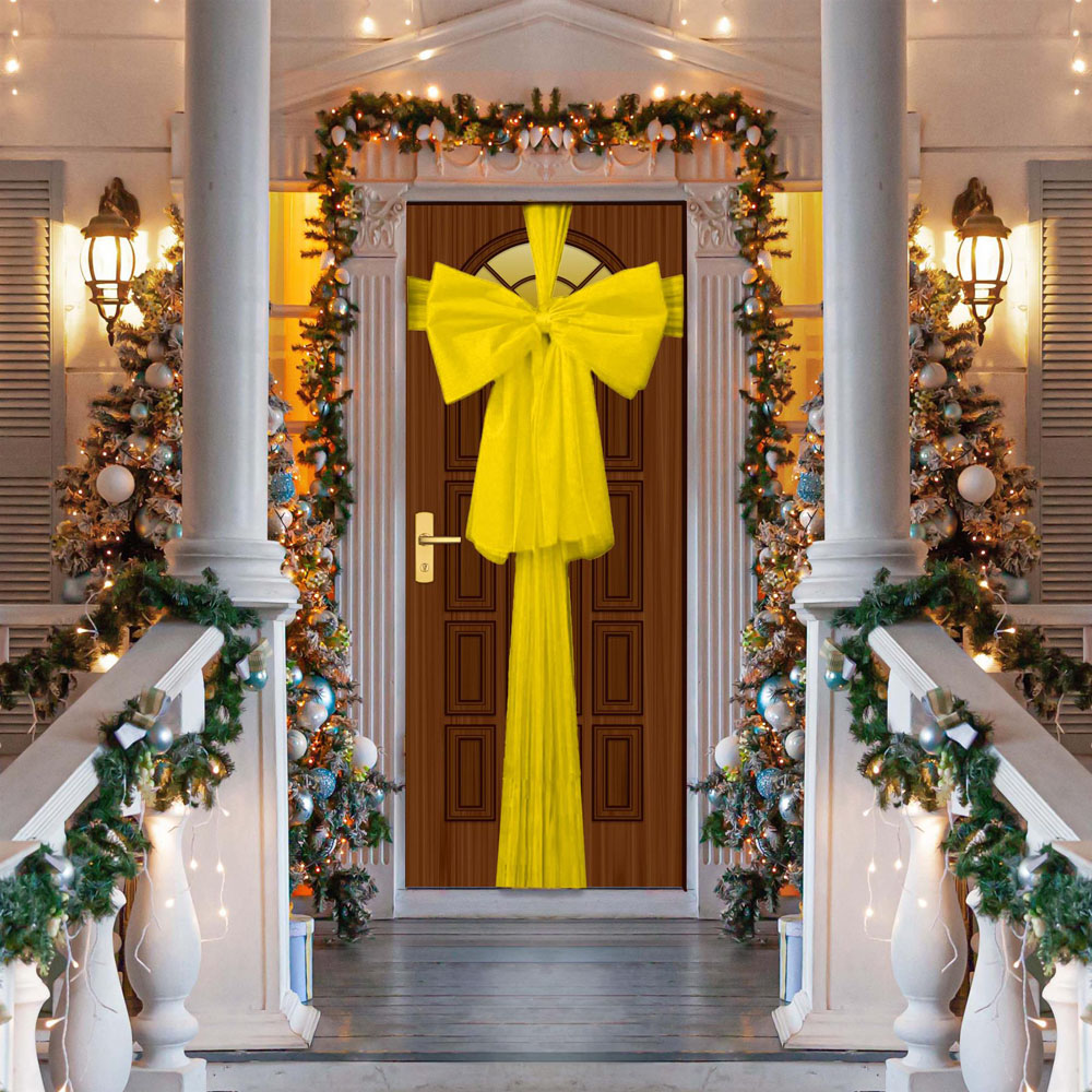 Shatchi Gold Giant Bow Door Cover Image 2