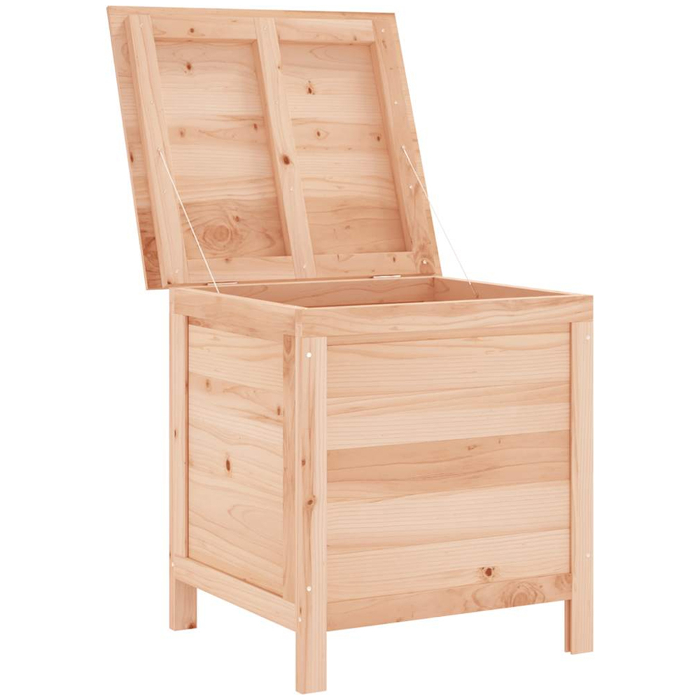 vidaXL 56.5 x 50 x 49cm Brown Fir Wood Garden Storage Box Image 2