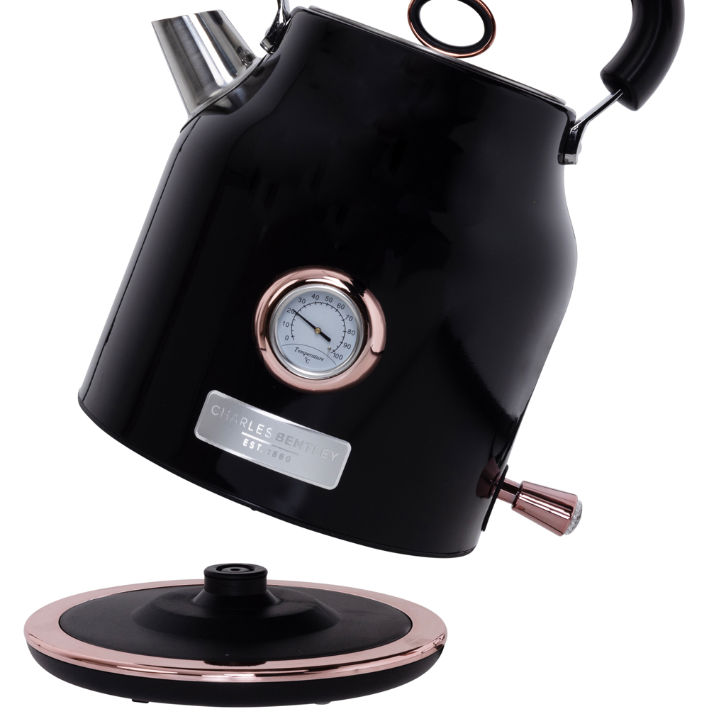 Charles Bentley Black and Rose Gold Kettle and Toaster Set Image 5