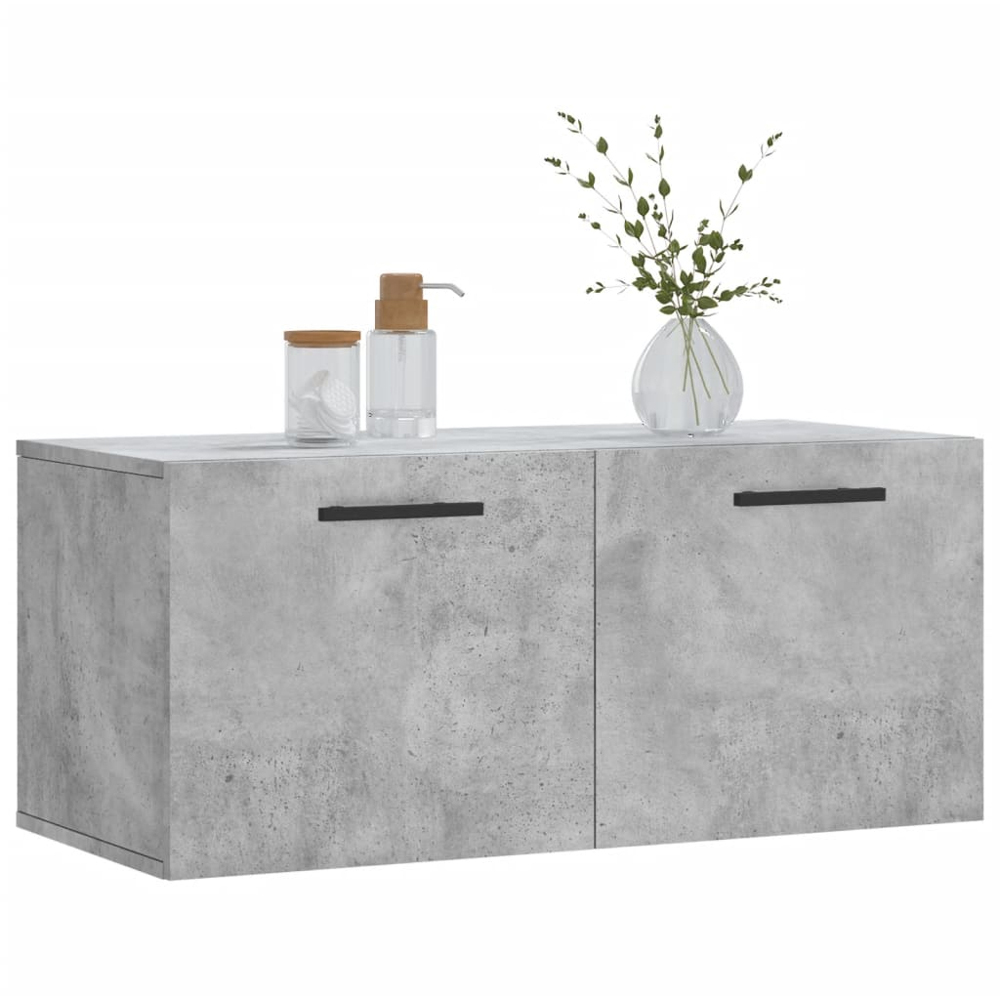 vidaXL 2 Door Concrete Grey Wall Cabinet Image 3
