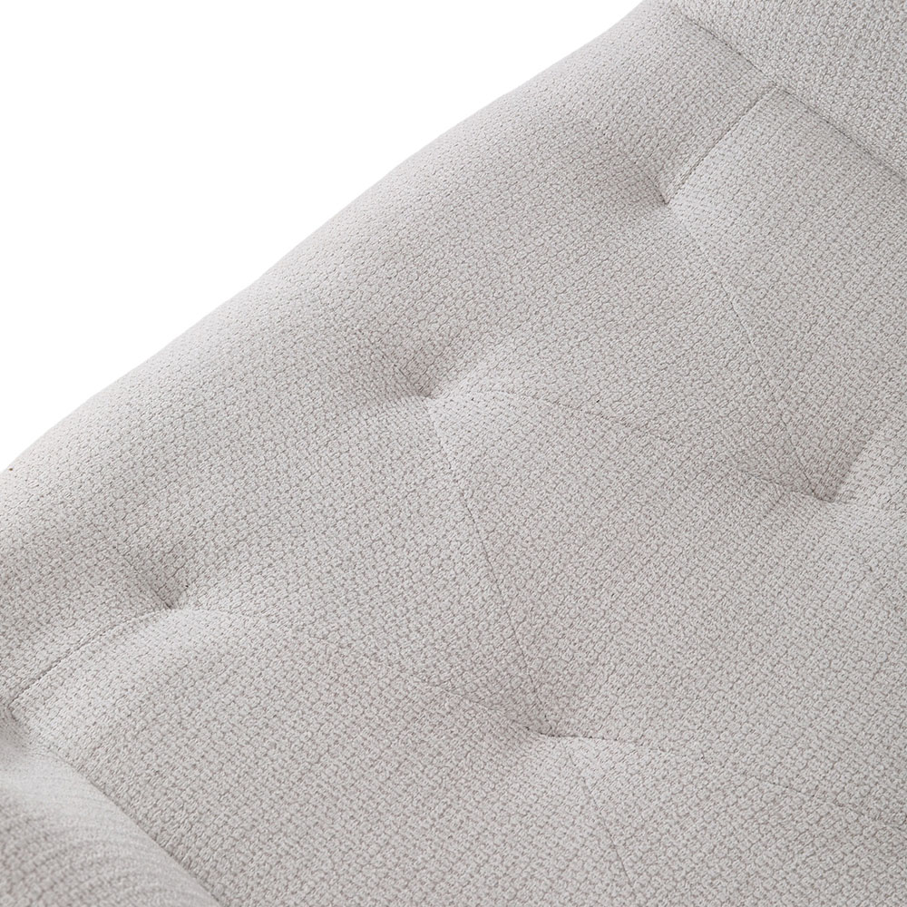 Living and Home White Chenille Swivel and Adjustable Retro Office Chair Image 6