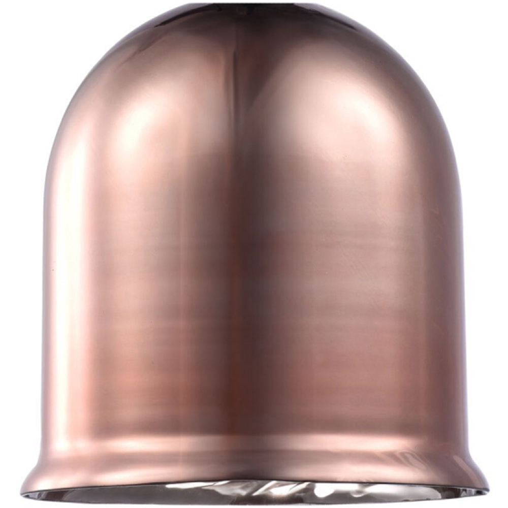 Happy Homewares Bell Shaped Copper Plated Glass Lower Rim Pendant Shade Image 4
