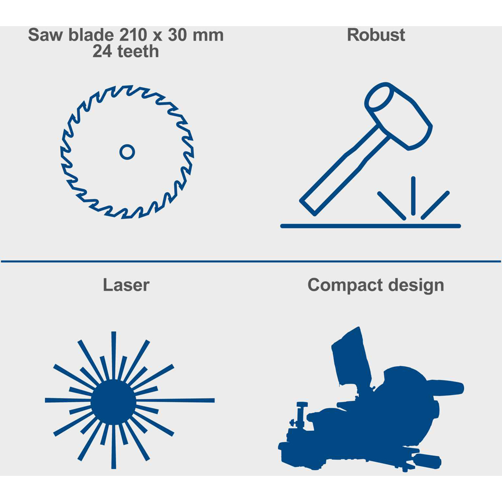 Scheppach HM210L 8 inch 24T TCT Blade Mitre Saw 1500W Image 3