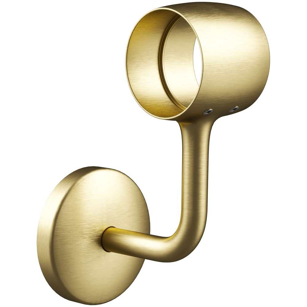 Rothley Satin Brass Stair Handrail Connecting Wall Bracket Image 1