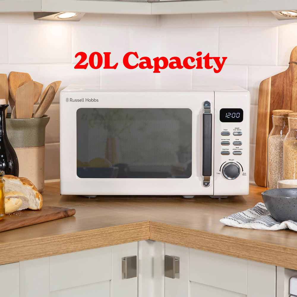 Russell Hobbs Stylevia RHM2026C Cream Digital 20L Microwave Image 7