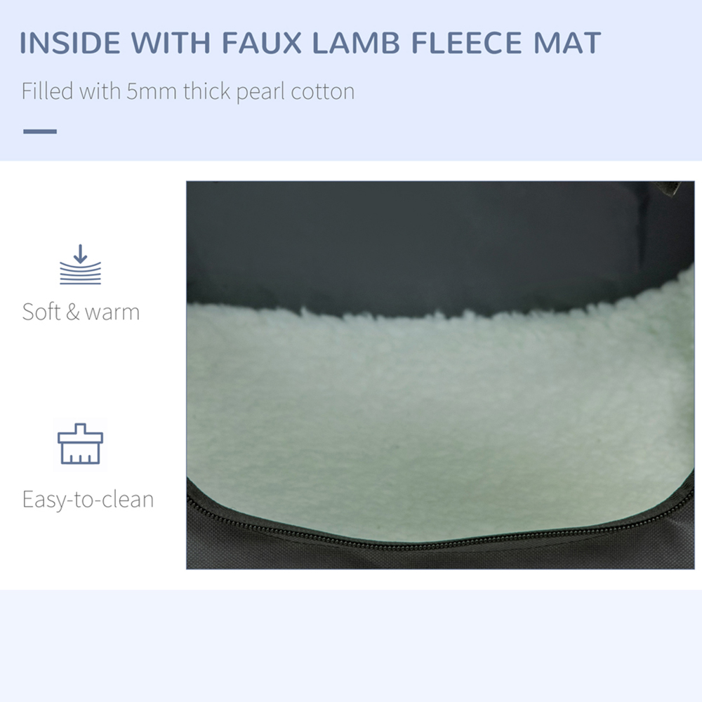 PawHut Grey Soft Side XS Dog Pet Carrier with Cushion Image 5
