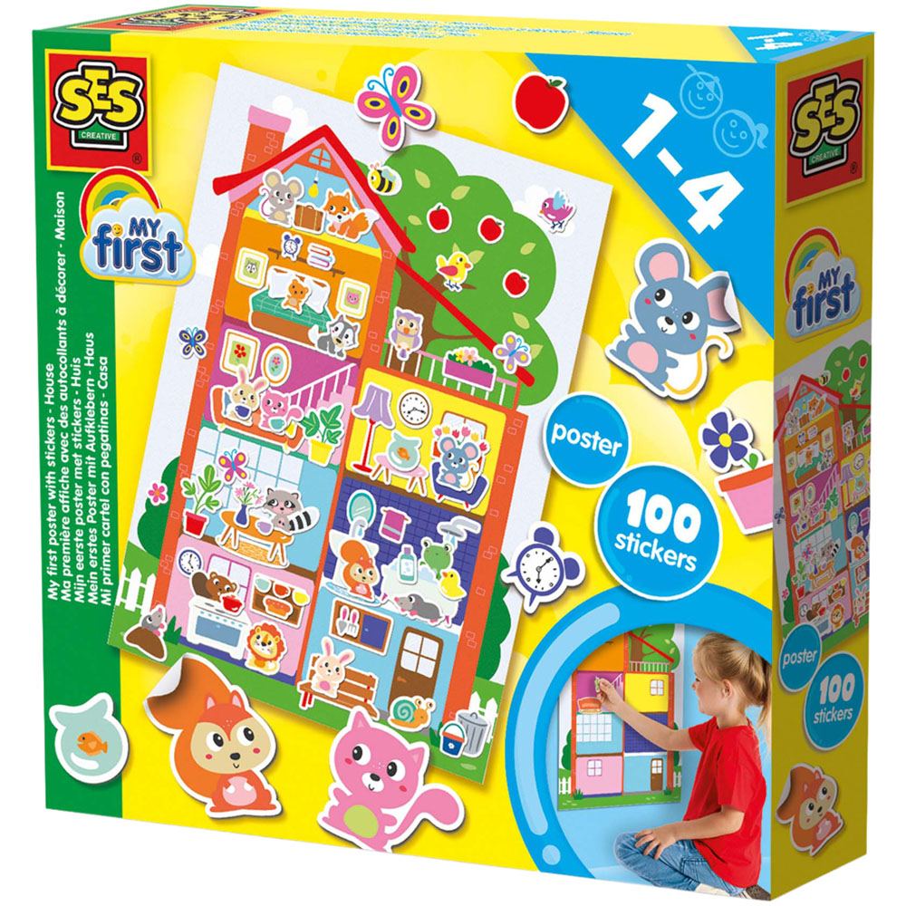 SES Creative My First House Poster with Stickers Activity Set Image 1