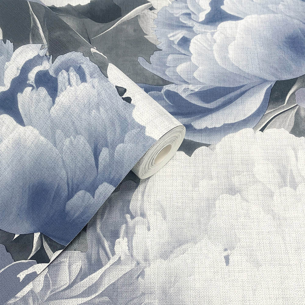 Muriva Doretta Floral Blue Wallpaper Image 2