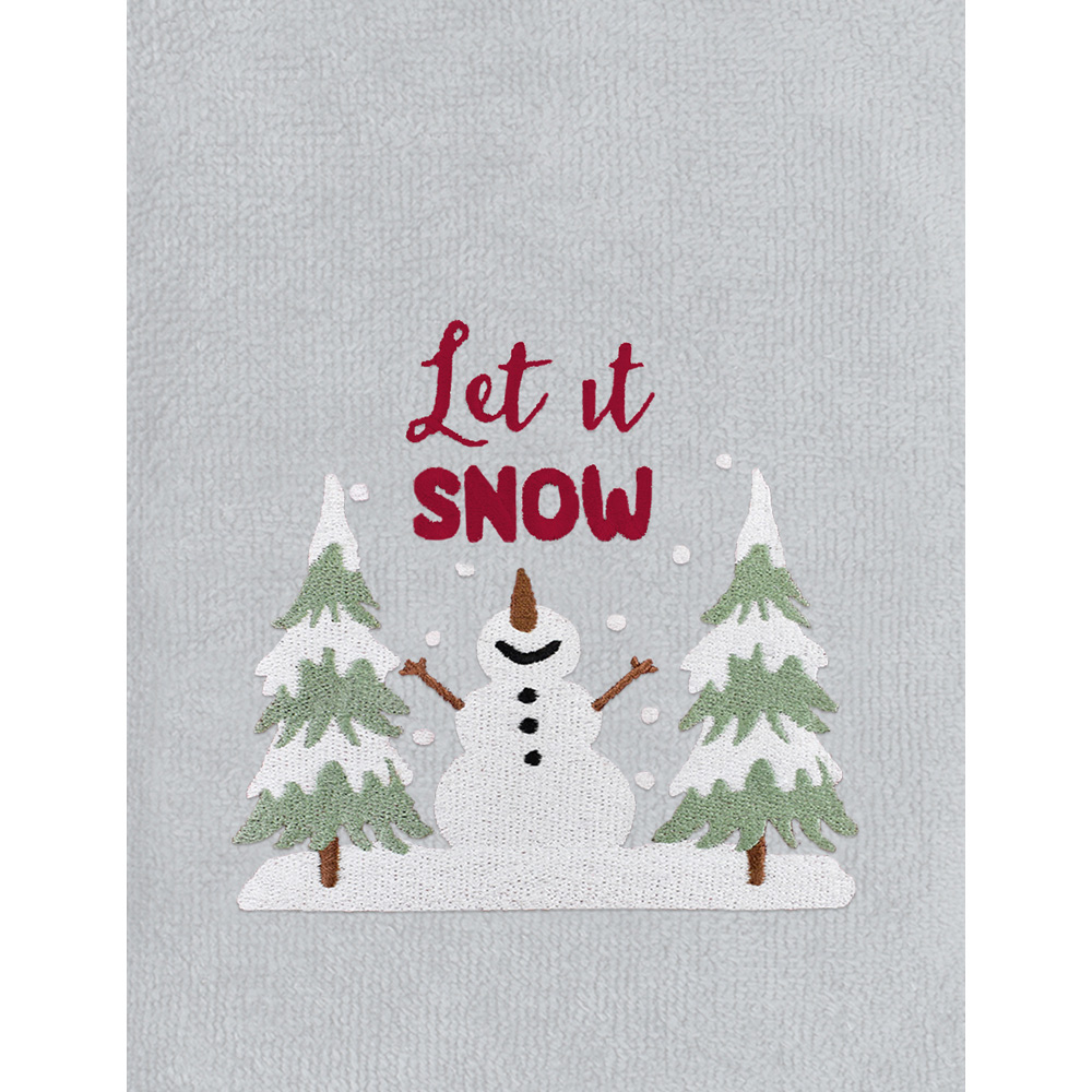 Noel Square Let It Snow White Hand Towel 2 Pack Image 3