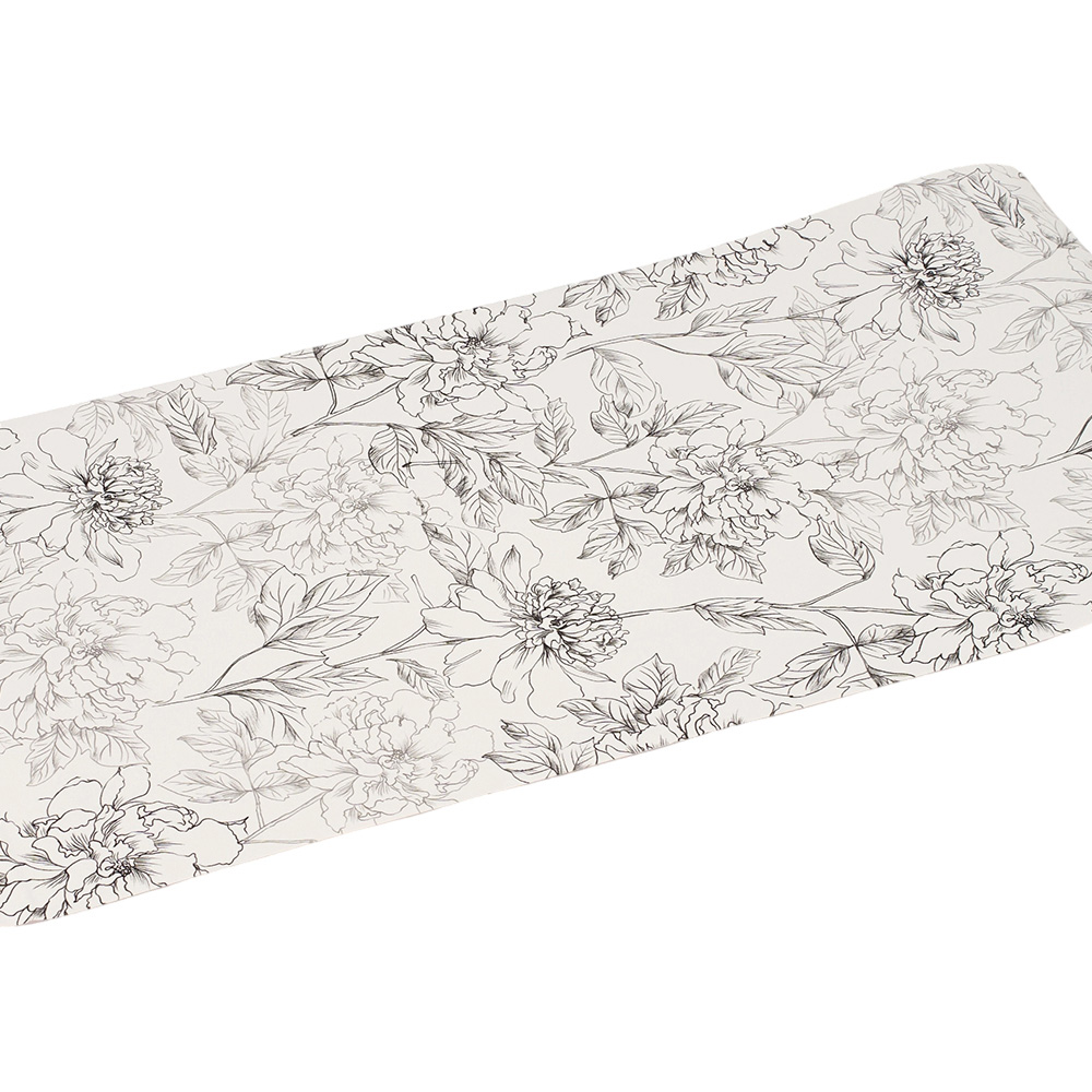 Living and Home Floral Pattern Light Beige and Black Peel and Stick Wallpaper Image 4