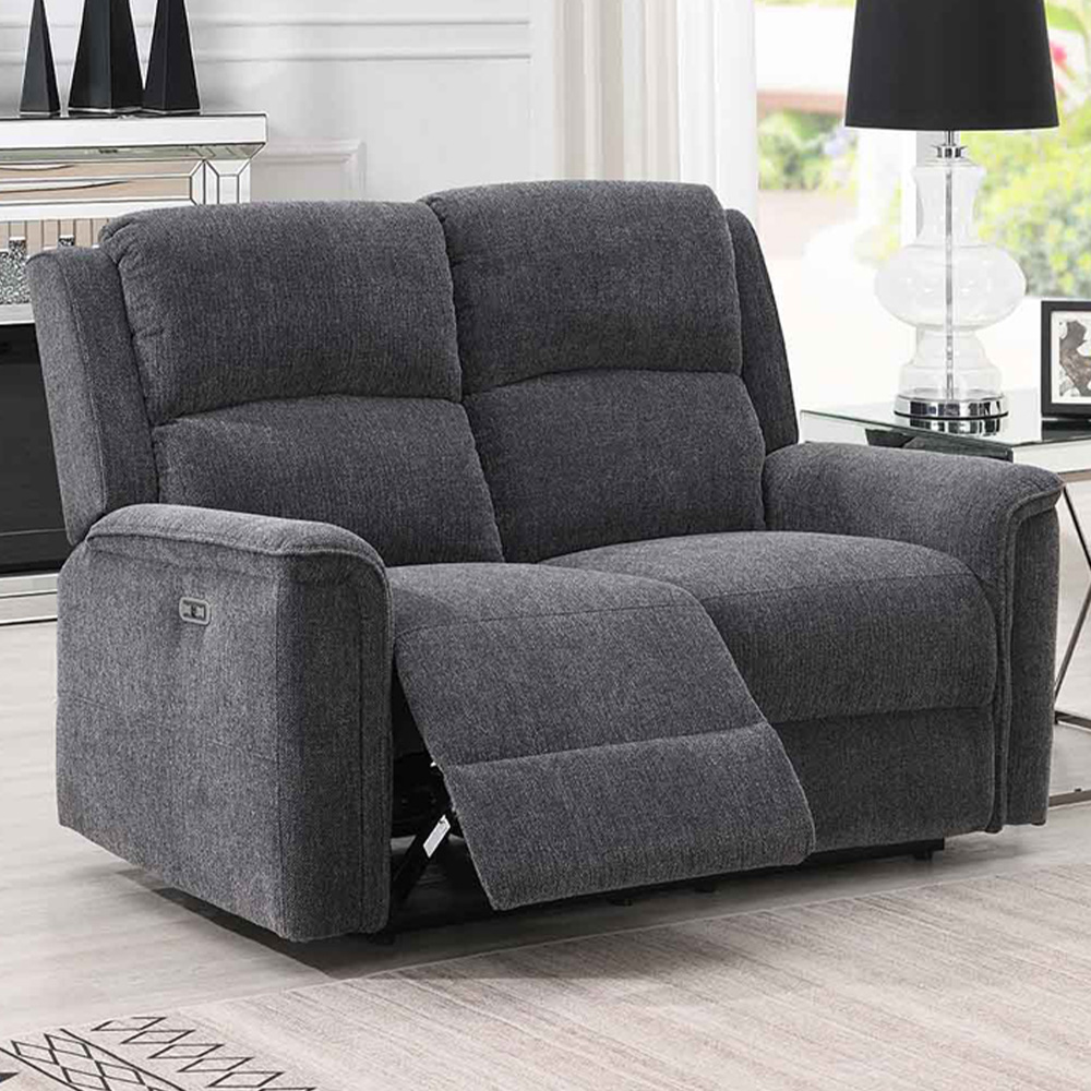 Eastside 2 Seater Dark Grey Power Recliner Sofa Image 1