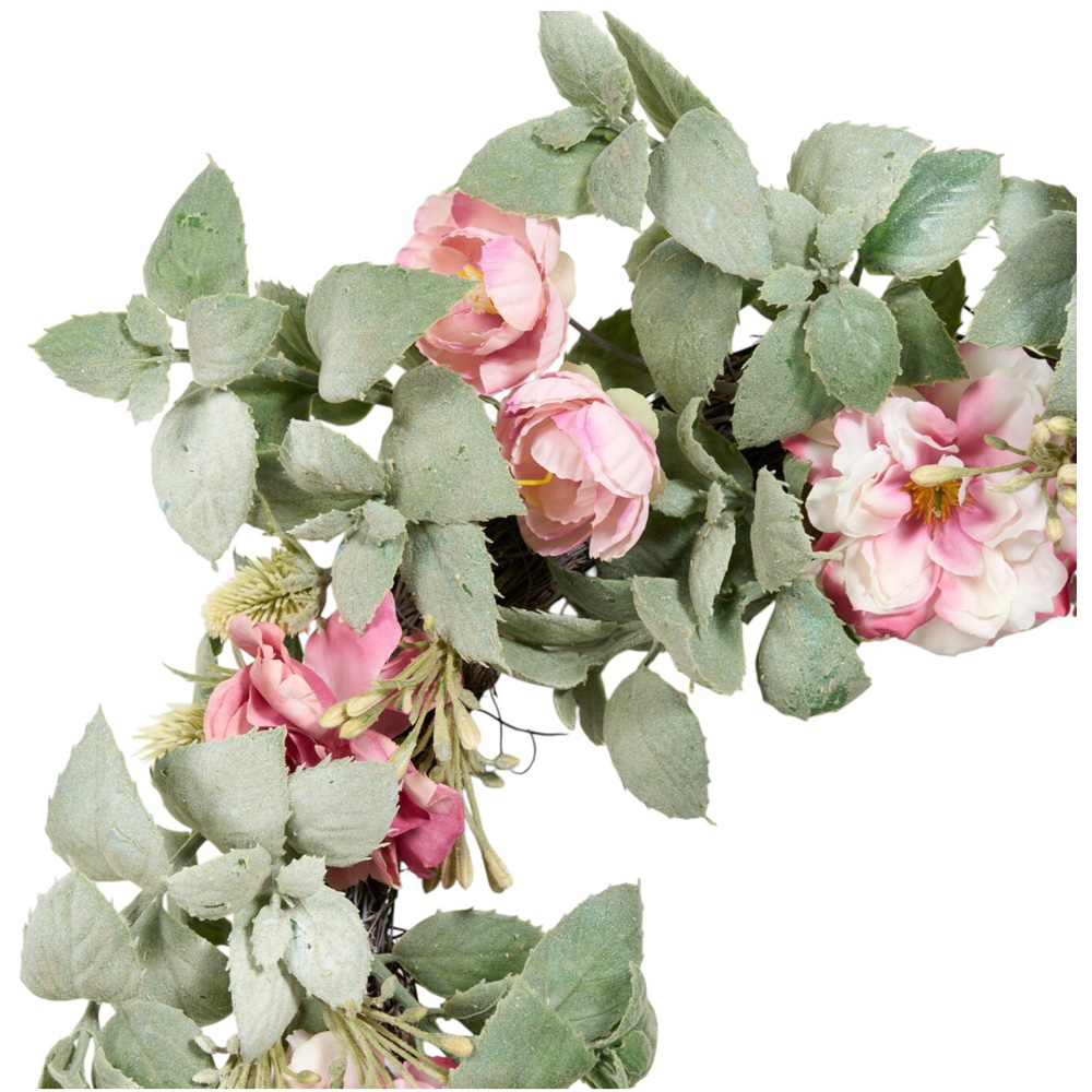 Pink Peony Wreath Image 4