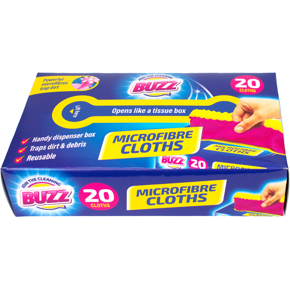 Pack of 20 Microfibre Tissue Cloths Image 2