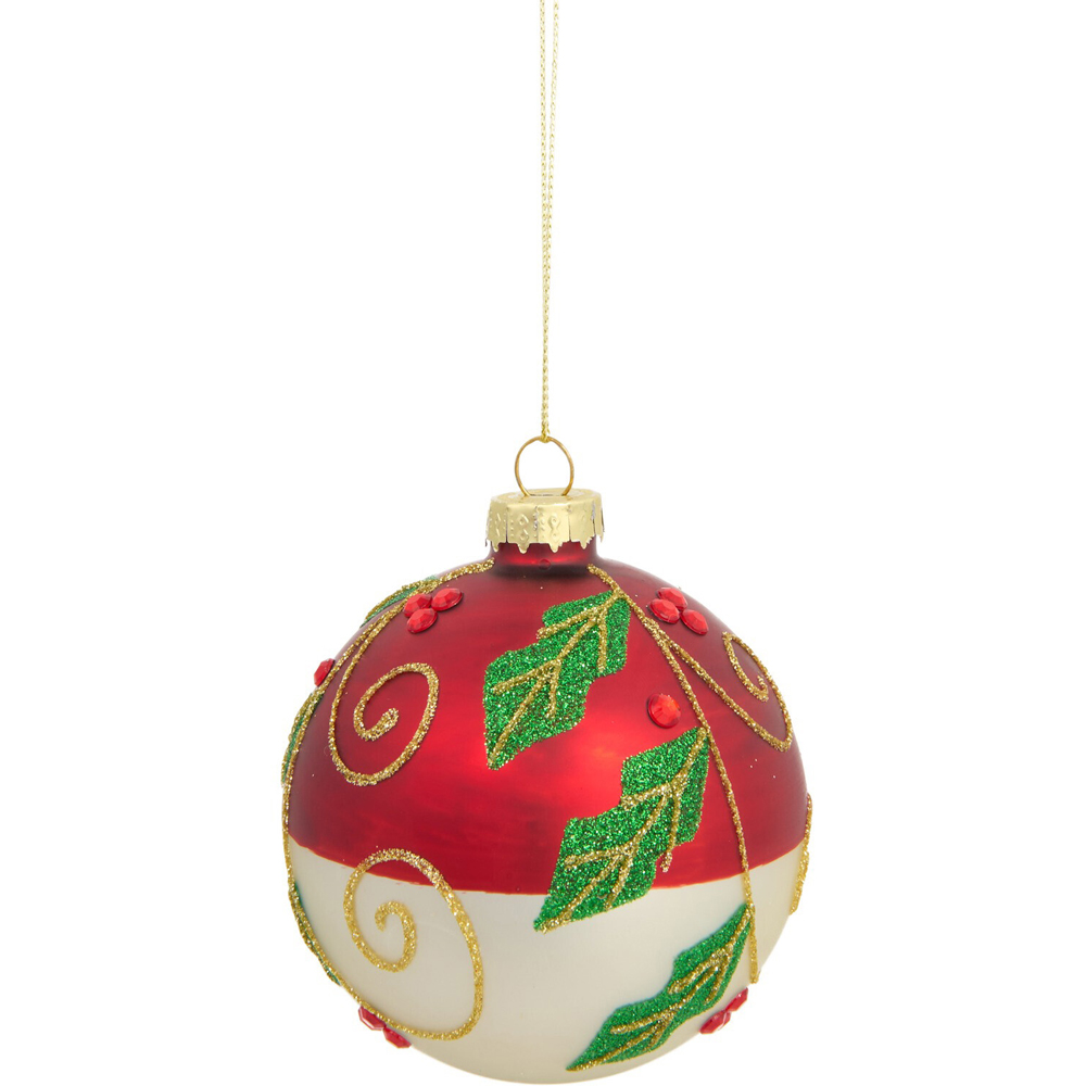 Festive Leaf Bauble Image 4
