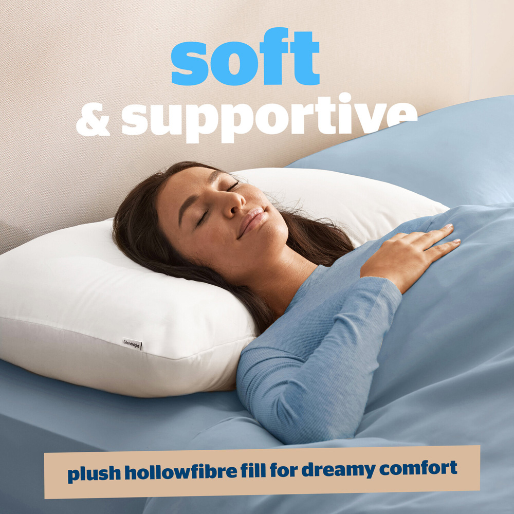 Silentnight Cotton Soft Pillow Pair White Image 4