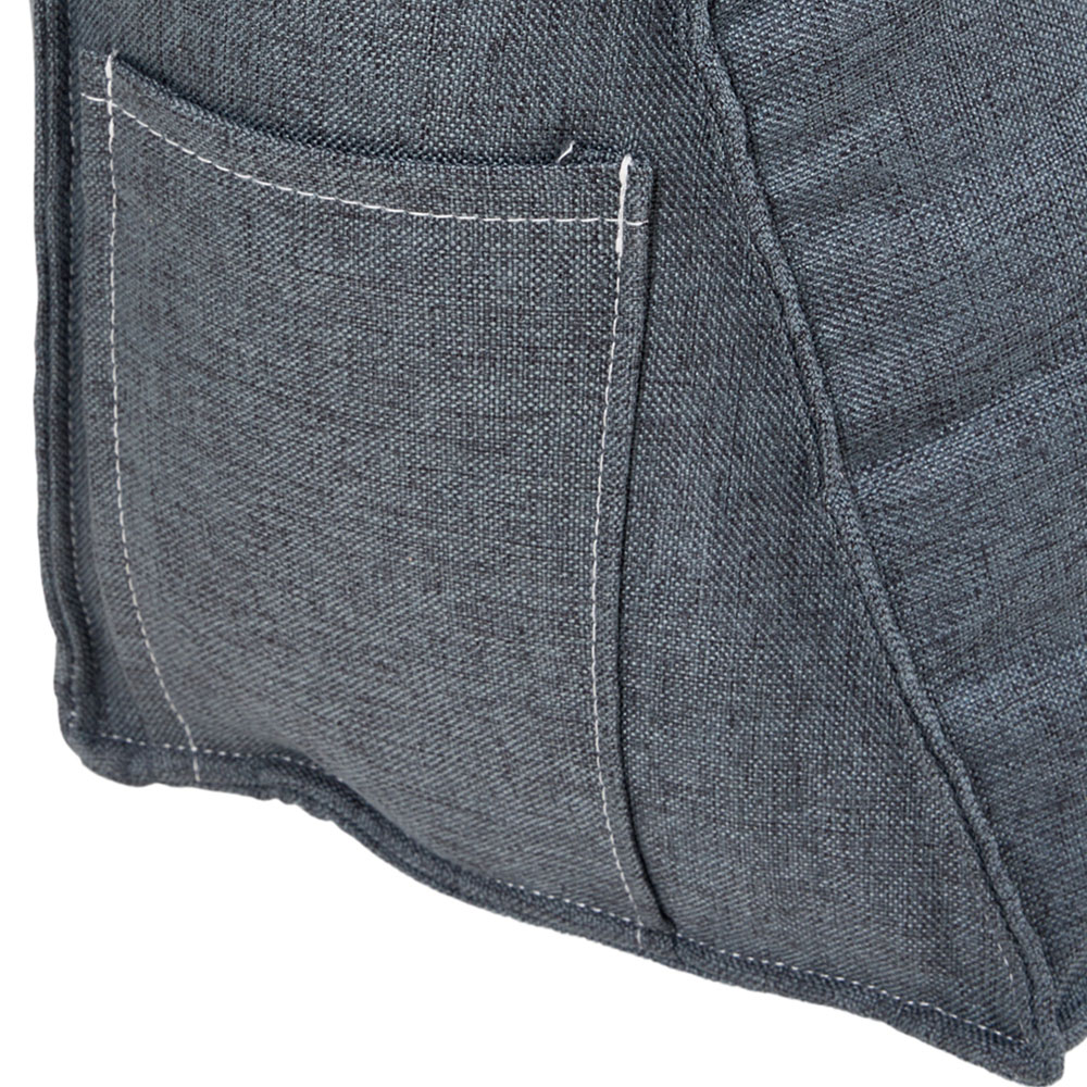 Living and Home Dark Grey Washable Wedge Headboard Pillow with Side Pocket 50 x 180cm Image 5