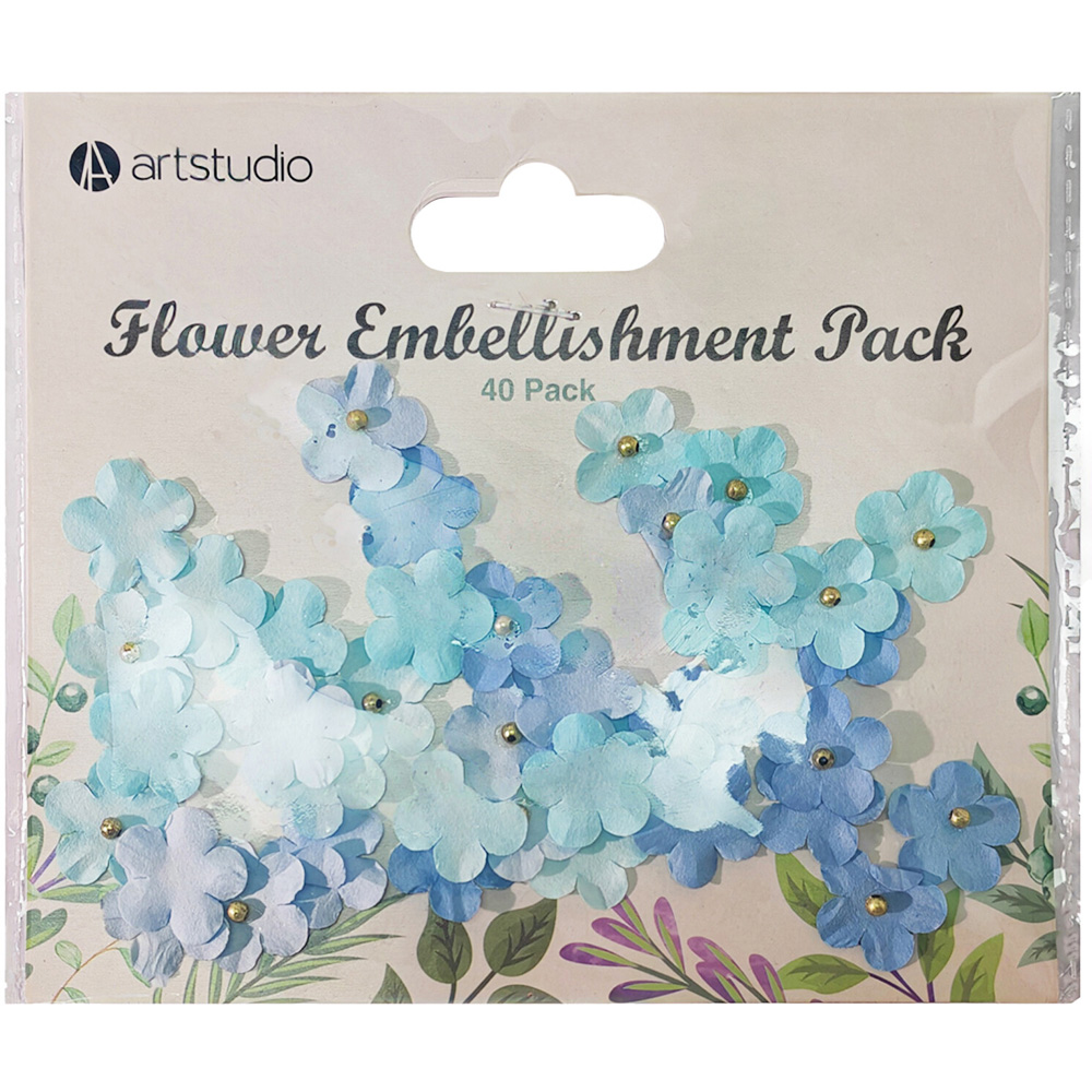 Pack of 40 Decorative Flower Embellishments Image 8