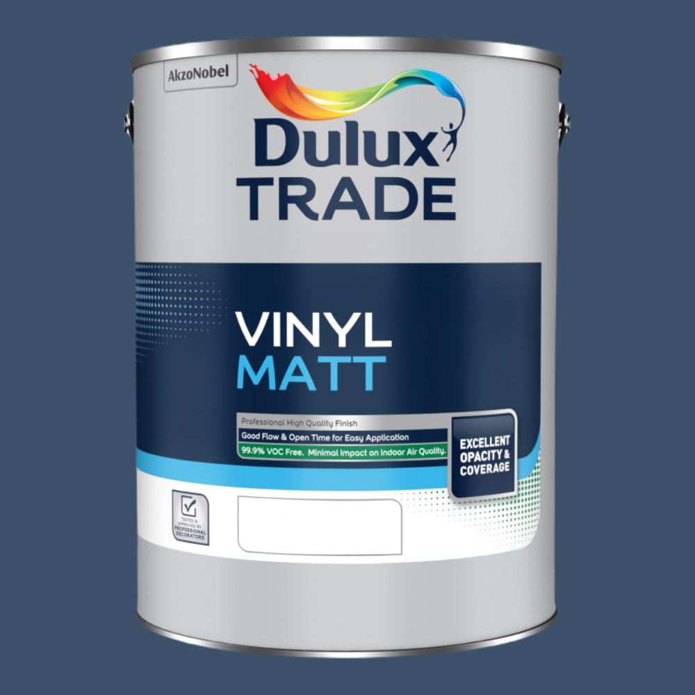 Dulux Trade Sapphire Salute Walls and Ceilings Vinyl Matt Paint 5L Image 2