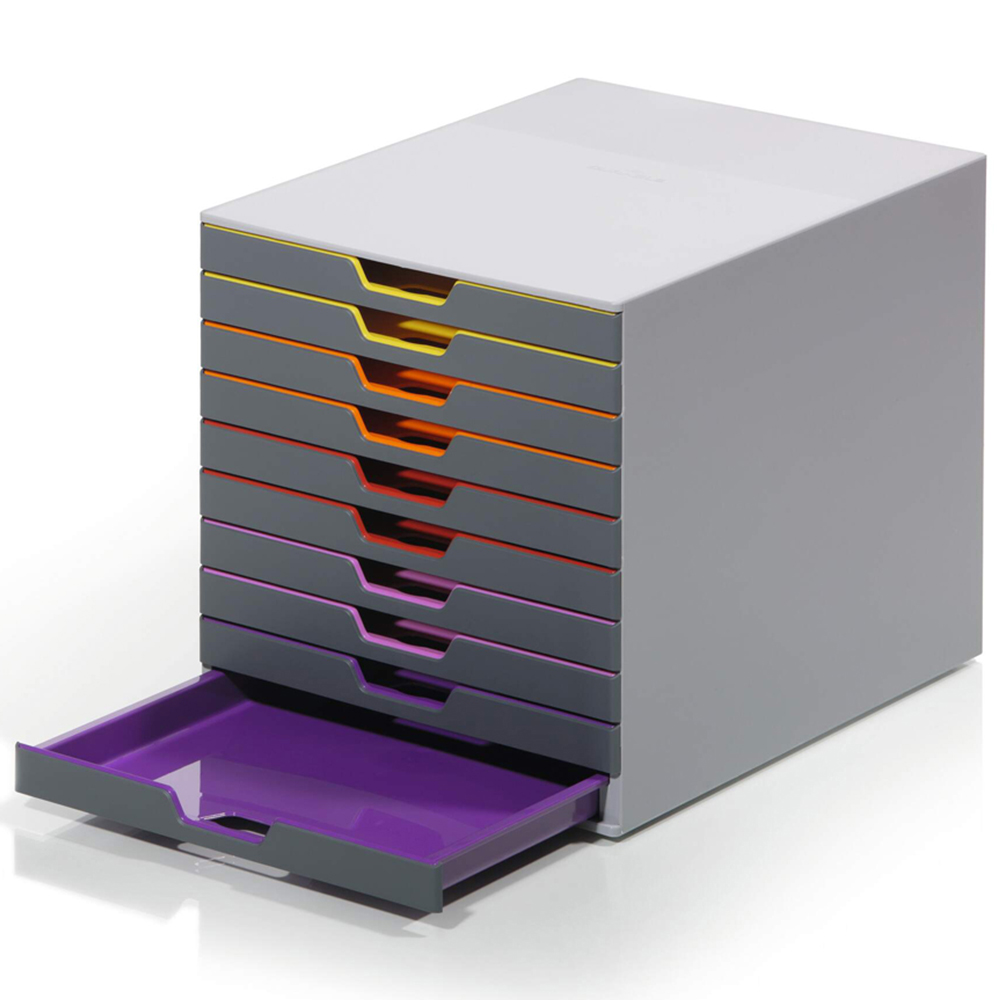 Durable VARICOLOR A4+ 10 Drawer Colour Coded Desk Organiser Image 2