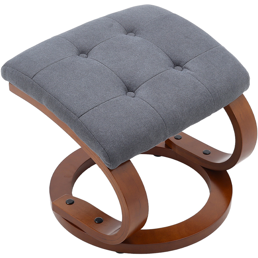 Living and Home Textured Velvet Lounge Recliner with Footrest Image 4