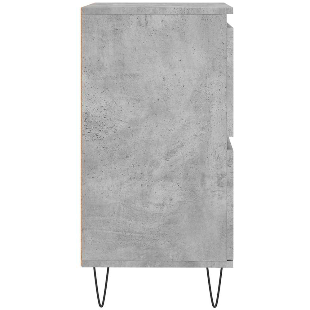 vidaXL 4 Door Concrete Grey Sideboard Image 7