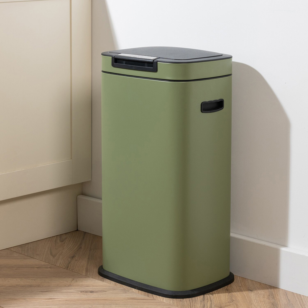 40L Push Bar Bin Olive Image 2