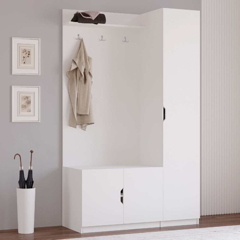 Evu Bergen 3 Door White Hallway Unit Image 1